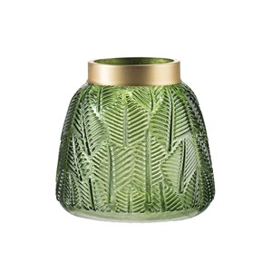 Green Fern Leaf Glass Vase | Milwaukee Art Museum Store