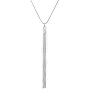 Silver Chain Tassel Necklace | Milwaukee Art Museum Store