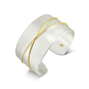 Silver & Gold Domed Cuff | Milwaukee Art Museum Store