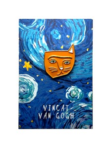 Vin Cat Van Gogh Cat Artist Pin | Milwaukee Art Museum