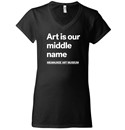 Art Is Our Middle Name Black V-Neck Tee