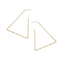 Gold Medium Triangle Earrings