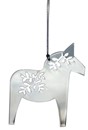 Silver Dala Horse Ornament