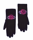 Black Gloves with Flower