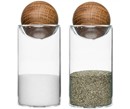 Glass and Oak Salt and Pepper Shaker
