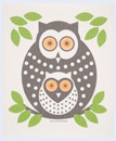Green Owl Swedish Dish Towel