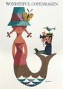 The Mermaid and the Tourist Post Card