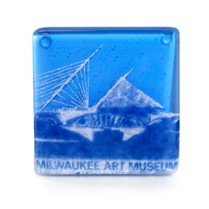 MAM Glass Coaster: Side View | Milwaukee Art Museum Store