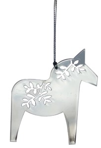 Silver Dala Horse Ornament| Milwaukee Art Museum Store