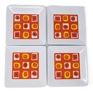 Atomic Melamine Appetizer Plates - Set Of 4 | Milwaukee Art Museum Store