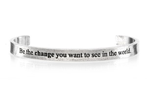 Quotable Cuff - Be The Change | Milwaukee Art Museum Store