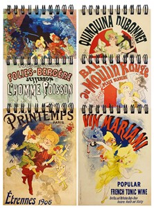French Posters Mini Spiral Notebooks