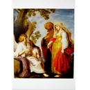 Pieter Lastman: The Angel With Manoah and His Wife Postcard