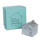 A House  Without Books Pewter Paperweight