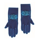 Teal Gloves with Flower