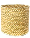 Yellow & Natural Maila Milulu Reed Basket - Large