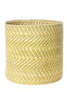Yellow & Natural Maila Milulu Reed Basket - Med