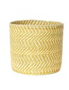 Yellow & Natural Maila Milulu Reed Basket - Small