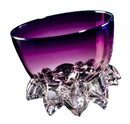 Plum Purple Thorn Vessel -Handblown Art Glass