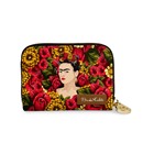 Frida Kahlo Rose Portrait Zippered Wallet