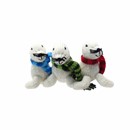 White Seal Knit Ornaments Set of 3