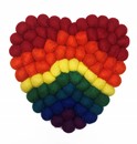 Felt 8" Rainbow Heart Trivet